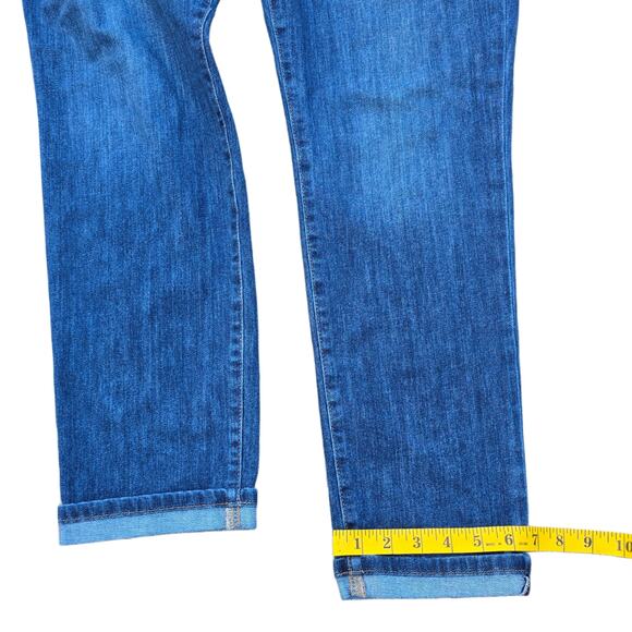 Boyfriend Slim Jeans Joe's Plus Size 32 Dark Stretch Denim Cuffed Crop Ankle - Picture 3 of 9